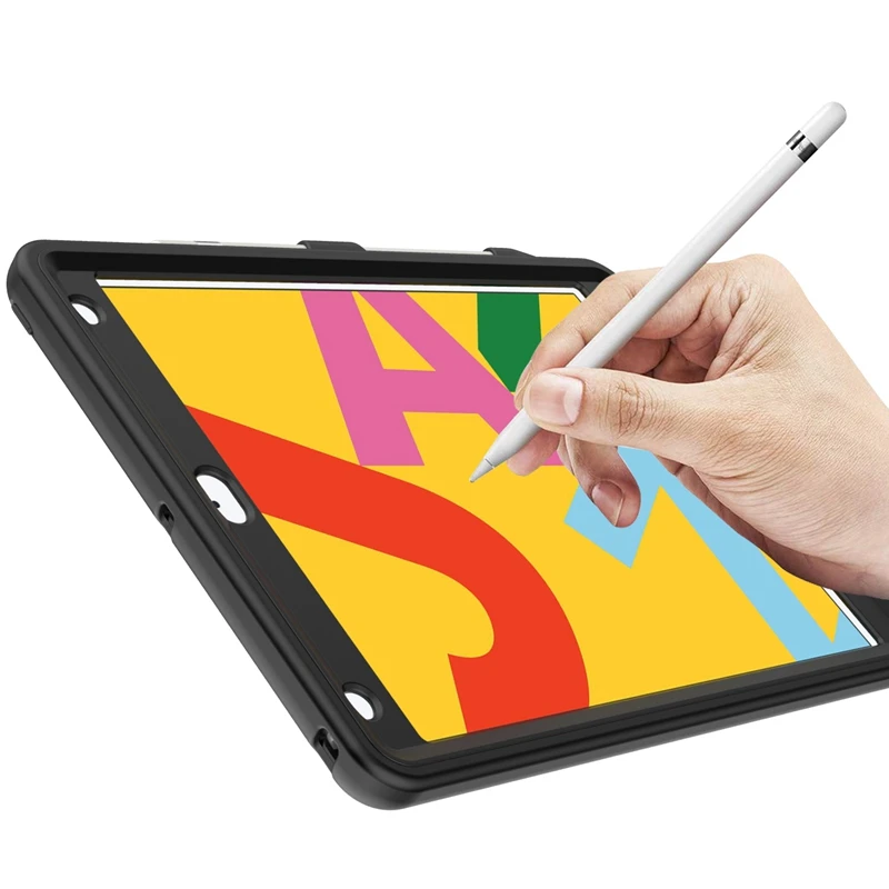 Case With Stand Waterproof Anti-Skid Drop-Proof Protective Case For Ipad 8Th 2020 / 7Th 2019 10.2 Inch
