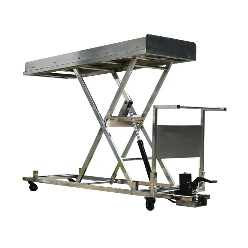 

stainless steel factory direct price medical cart trolley morgue trolley mortuary scissor lift Hot sales