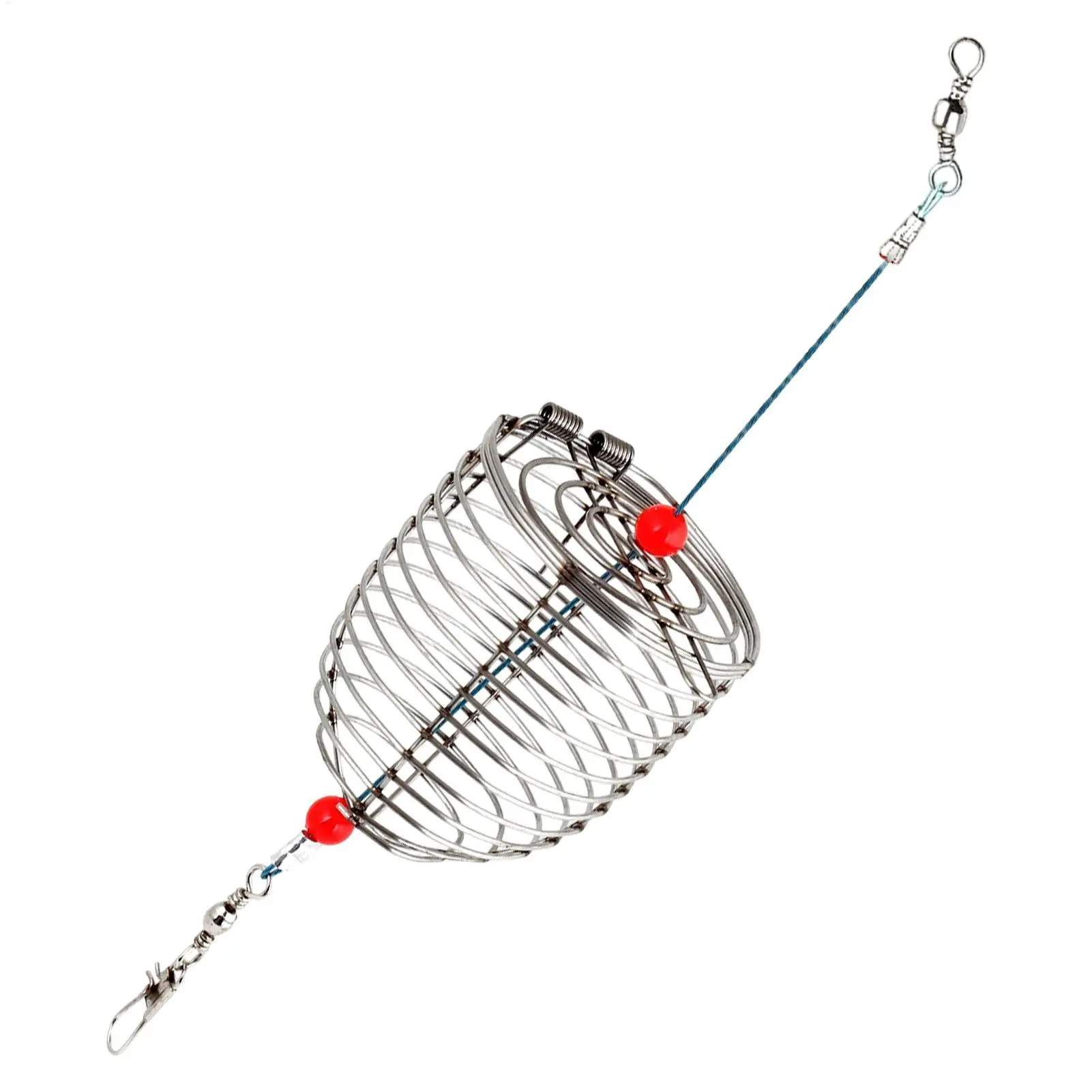 Fishing Bait Cage Stainless Steel Rustproof Trap Feeder Basket Saltwater Fresh Water Small Reusable Fishing Accessories Tackle