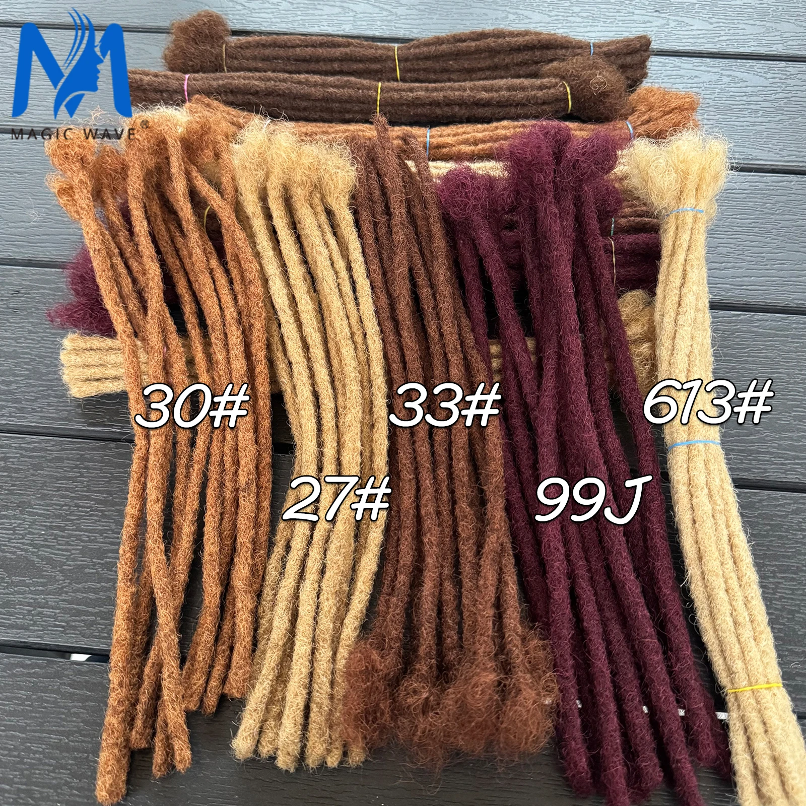 0.6cm Width 10inch Colored Dreadlock Extension Human Hair 40 Strands Full Handmade 100% Human Hair Locs Extensions for Men Women