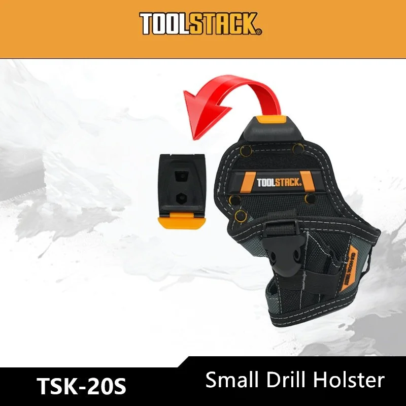 TOOLSTACK Bohrer-Holster Kleiner Handbohrer-Set Spezielle Gürteltasche Elektriker-Dekoration Tragbare Robuste Werkzeugtasche Hüfttasche – Detail 2