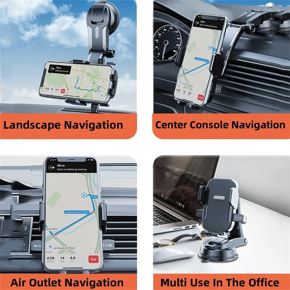 Держатель телефона на приборной панели автомобиля 360° °   вращение Регулируемое по вертикальным и горизонтальным направлением обеспечивает высокую стабильность и надежность.