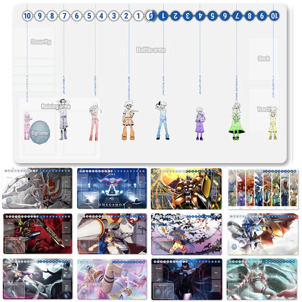 

HOT Board Game DTCG Playmat Table Mat Size 60X35 cm Mousepad Play Mats Compatible for Digimon TCG CCG RPG-302203