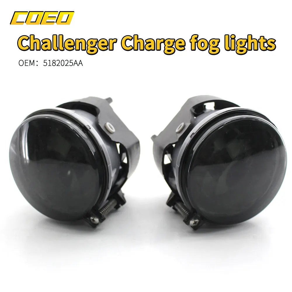 1 Pair Auto Front Bumper Fog Light Lamp Assembly For Dodge Challenger Charge 5182025AA