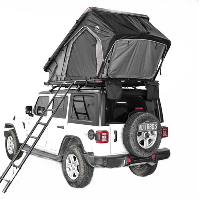 

2024 NEW Hard Shell Triangle Lightweight Outdoor Folding SUV 4x4 Car Tent 2-3 Person Easy Setup Roof Tops Tents for Camping