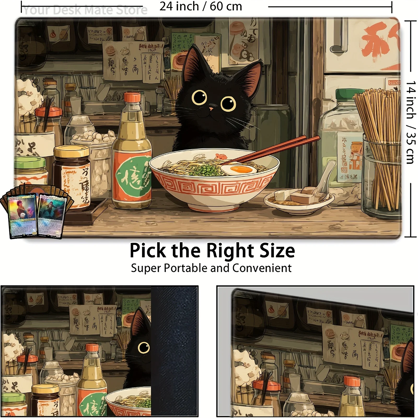 日本のラーメン屋黒猫マジックパーティーゲームマット耐久性のあ - Party Games Shop のレビューと価格