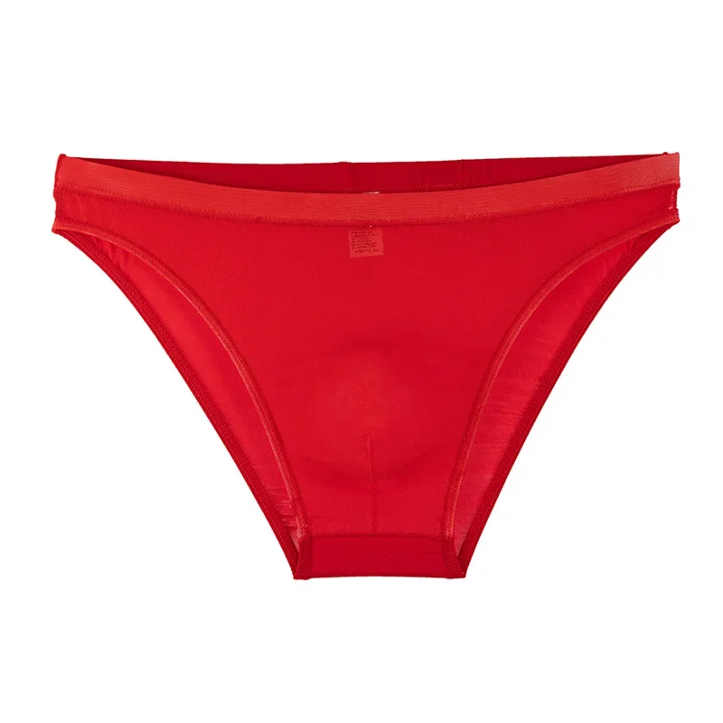 7PCS Men Elastic Briefs Underwear Breathable Ice Silky Briefs Cueca U Pouch Soft Comfortable Underpants Male Panties Briefs