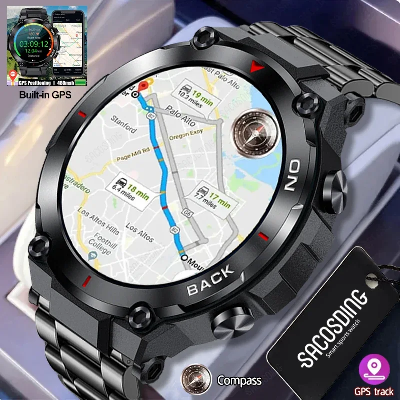 

2024 New GPS Smart Watch Sports Fitness Bracelet Call Reminder Heart Rate IP68 Waterproof Smartwatch For Men Android IOS Watch