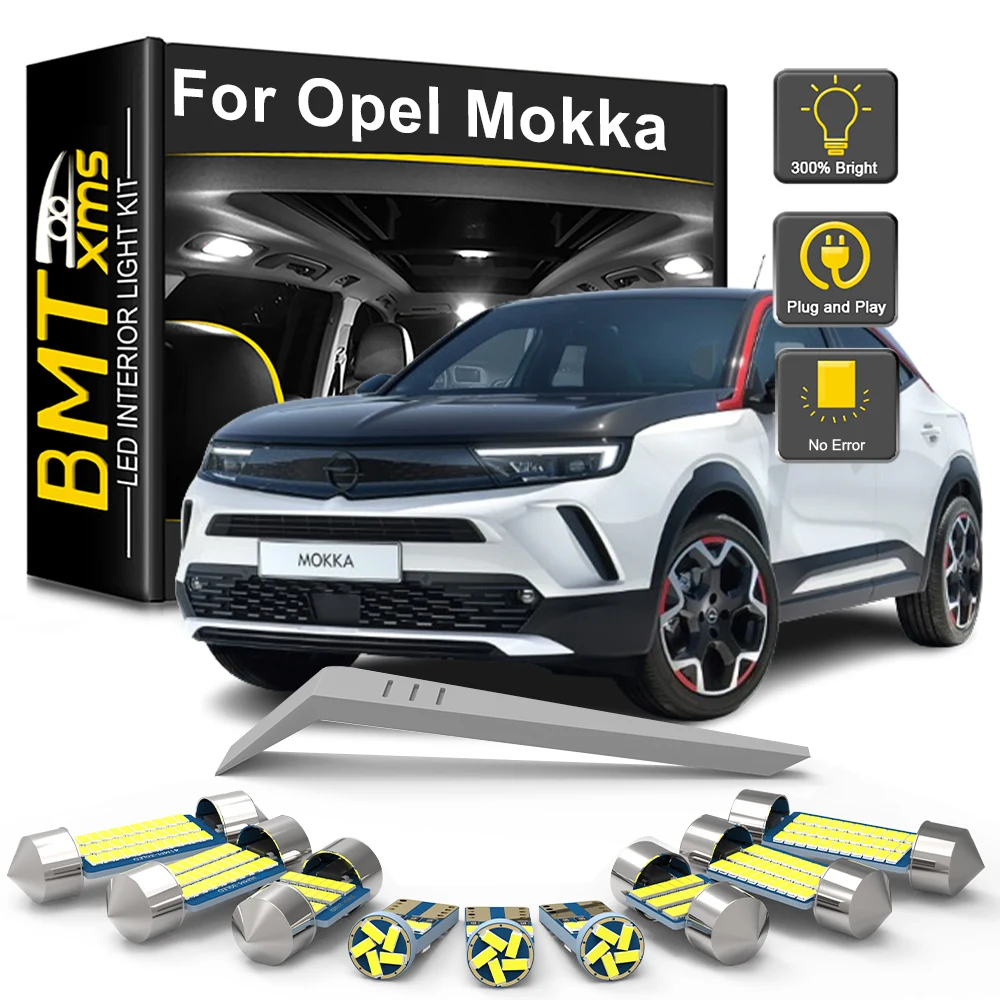 

BMTxms 12Pcs LED Interior Light Bulb For Opel Vauxhall Mokka X 2012 2013 2014 2015 2016 2017 2018 2019 Car Dome Map Accessories