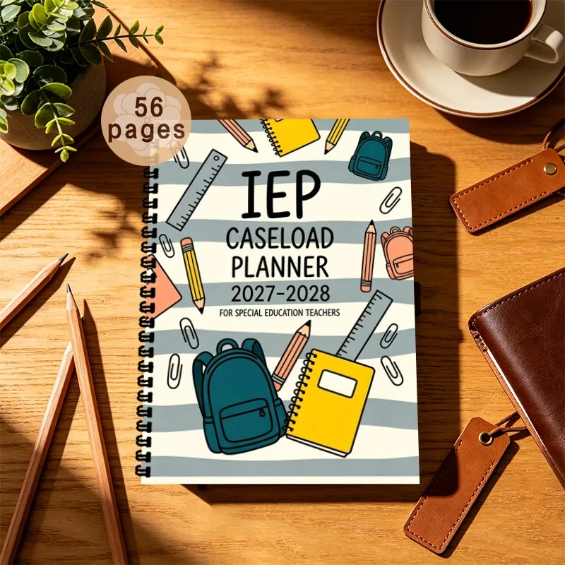 A5 2027-2028 IEP Caseload Planner,Monthly Weekly Task Lists  Schedules Educator Planner for Special Education Teachers