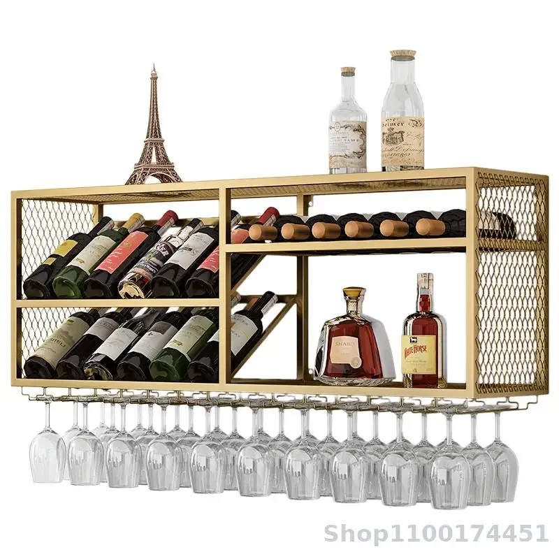 

Industrial style wine rack rack home restaurant wall hanging wine cabinet decoration hanging wall wine cabinet display