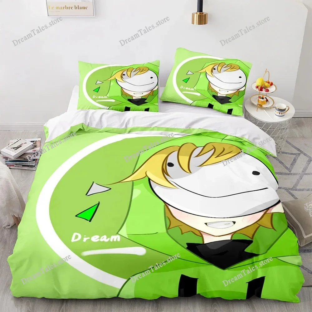 

3D Printed Cartoon GeorgeNotFound Bedding Set Dream Merch Ranboo Duvet Cover Double Twin Full Queen King Adult Kids Quilt Cover