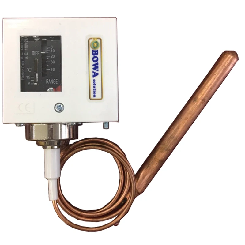 ميكانيكي قابل للتعديل -30 ~ + 120 درجة مئوية يستخدم مفاتيح درجة الحرارة السلبية لتشغيل/إيقاف EVI وحقن السائل والضاغط وغيرها