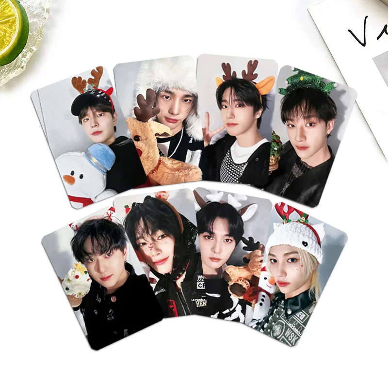 8pcs Stray Kids Small Card SBS Popular Song Entry Card SKZOO HOP Special Card Christmas Card Fan Collection Card Gift
