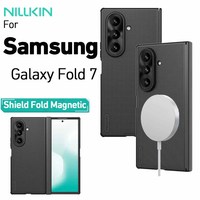 For Samsung Galaxy Z Fold 7 Magnetic Fold Phone Case Nillkin Frosted Shield Anti Fingerprint Shockproof Back Protective Cover