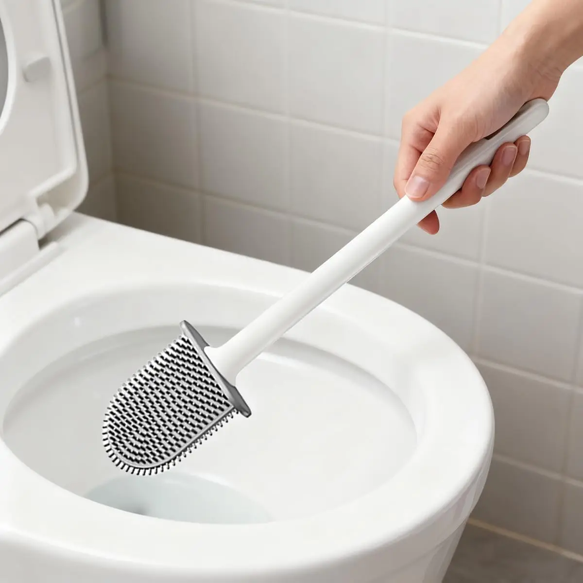 

Мини-силиконовый держатель для щетки для унитаза, настенная щетка для чистки унитаза, резиновая щетина, щетки для чистки унитаза, аксессуары для ванной комнаты