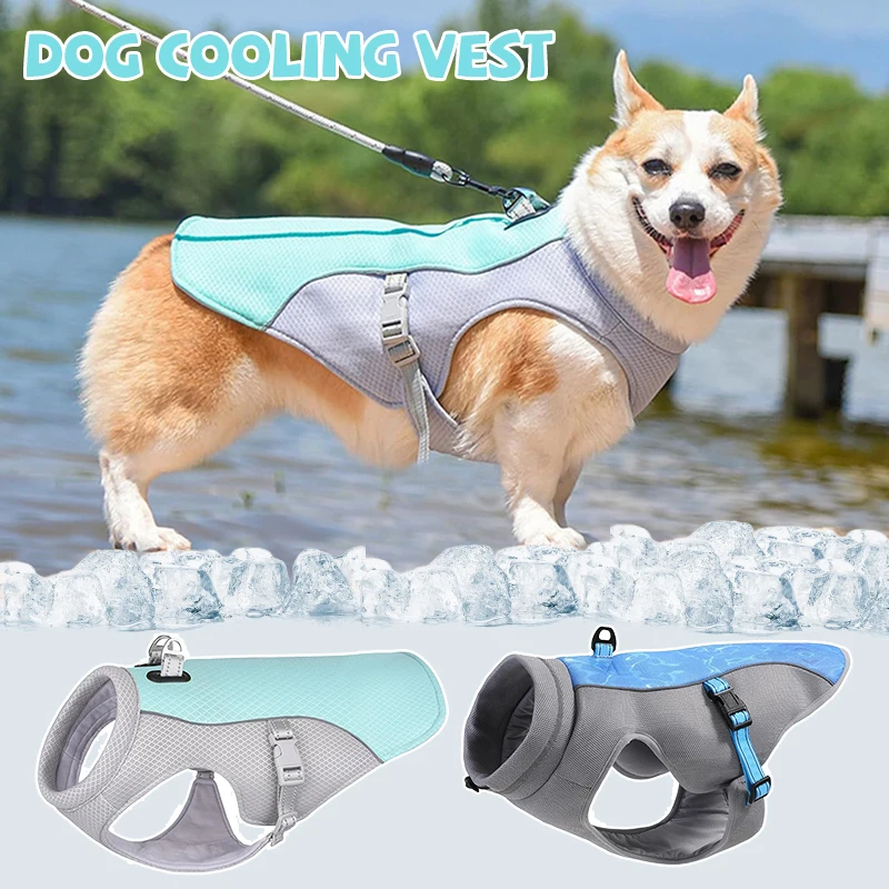 Dog Cooling Vest Lightweight Cooling Jacket Anti-UV Shirt Suitable Cooling Harnes Outdoor Summer Dog Clothing Pet Supplies