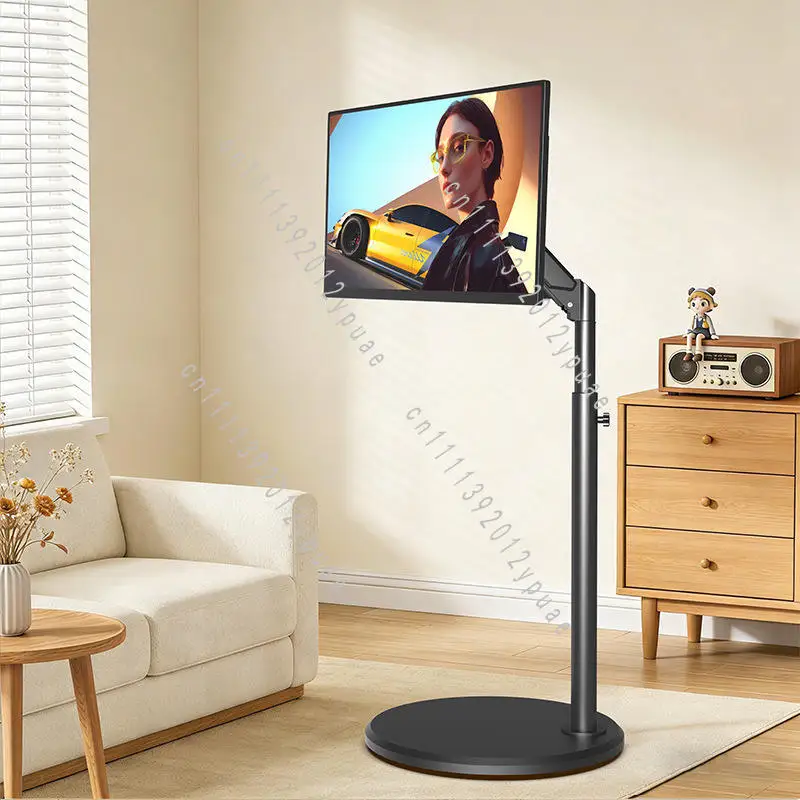 Air Pressure Monitor Stand, 90-Degree Tilt Cantilever Bracket, Horizontal & Vertical Rotating Screen Holder for Desktop Use
