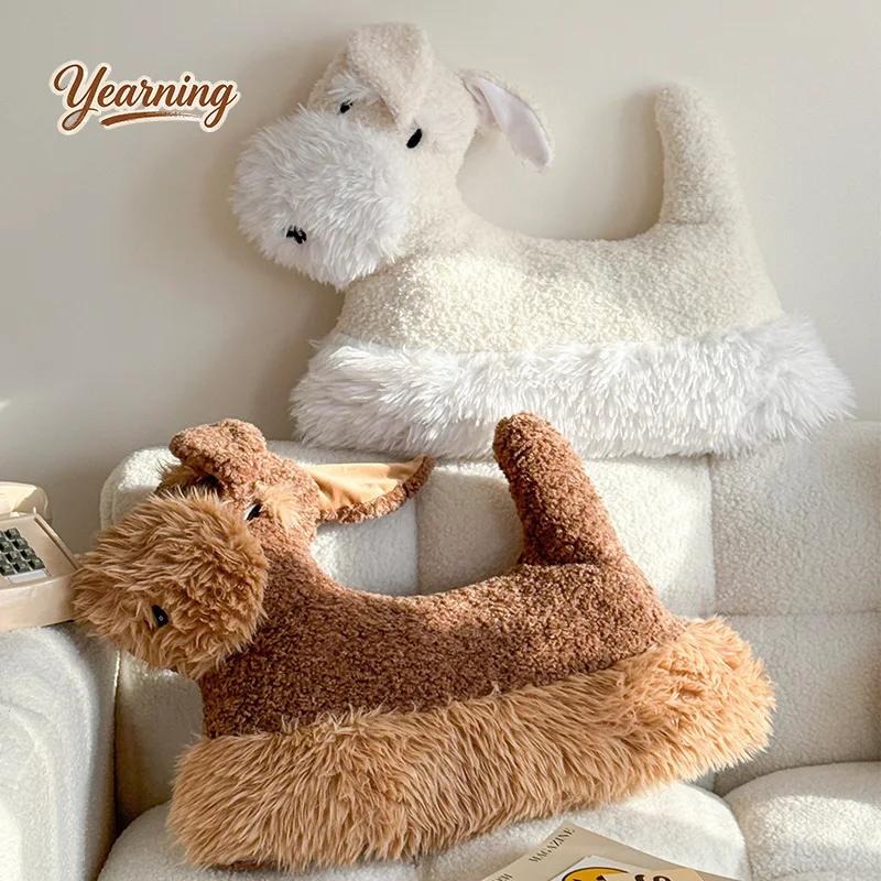 

Милая декоративная подушка-игрушка в виде мультяшного персонажа, подушка для поясницы, подушка-спинка в виде милой собачки для спальни, прикроватная подушка для сна