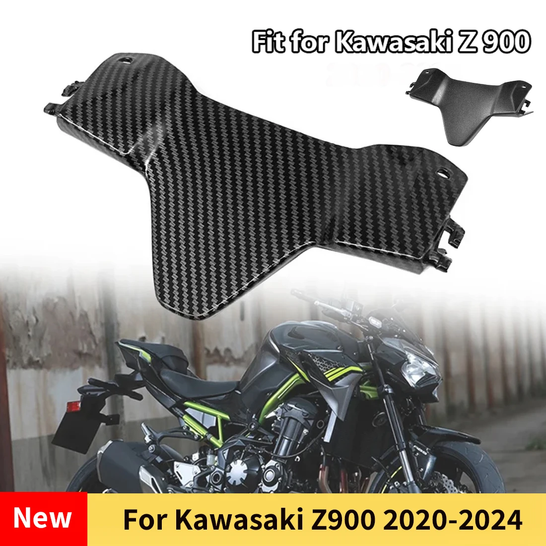 

For Kawasaki Z900 2020-2024 Z 900 Motorcycle Front Headlight Fairing Beak Cowl Side Cover Carbon Fiber Look