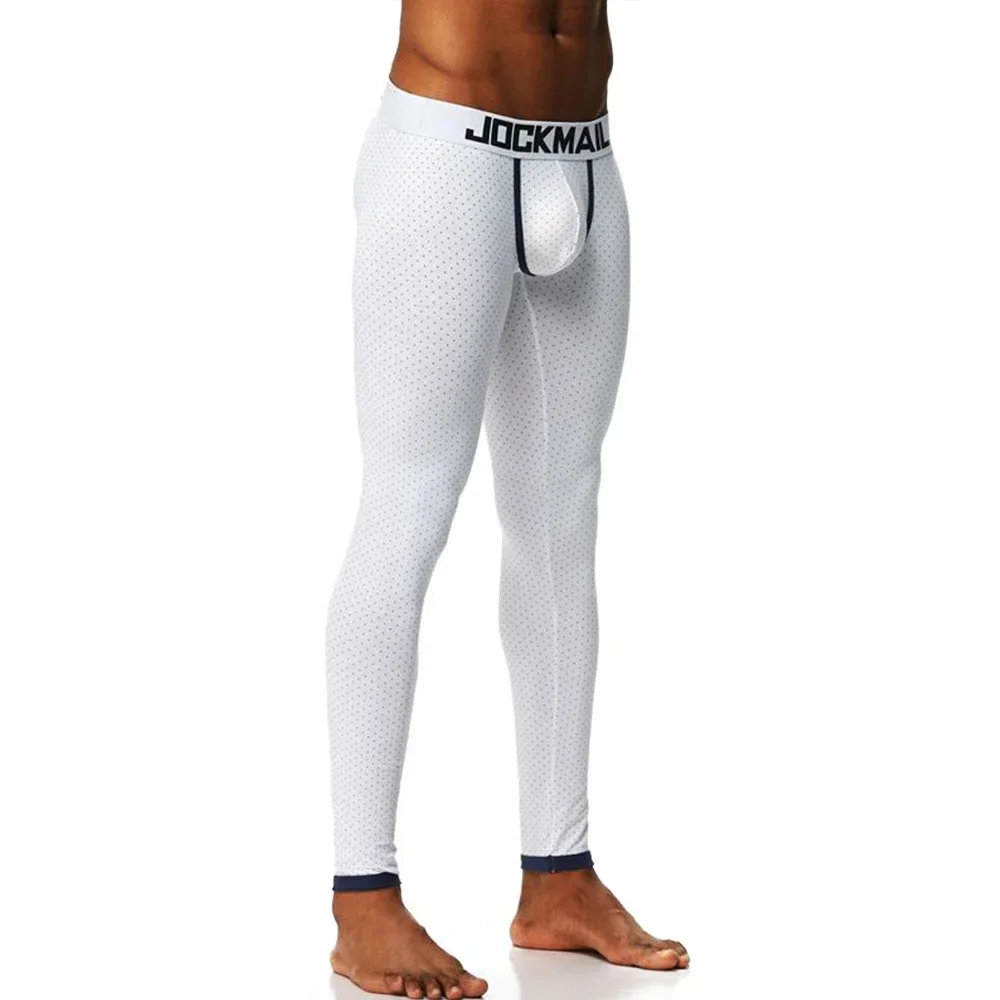 Mallas térmicas de algodón para hombre, pantalones largos, ropa interior, Sexy, a la moda, para dormir, Otoño e Invierno