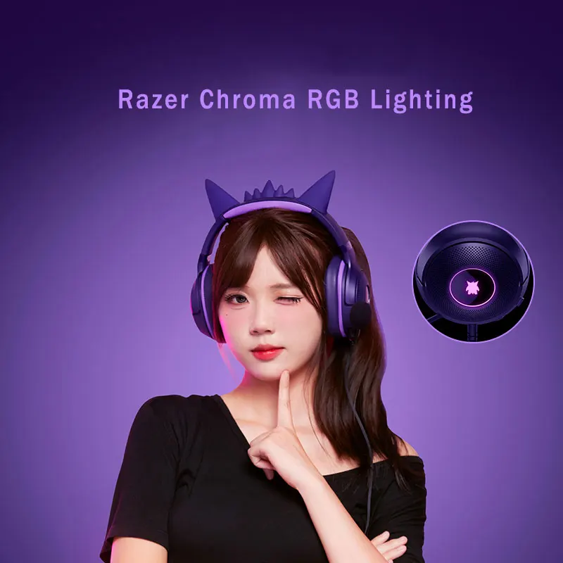 新品未開封 Razer ポケモン ゲンガー ゲーミング ヘッドホン ポケモン - 海外限定 ポケモン ゲーミング ヘッドホン Razer