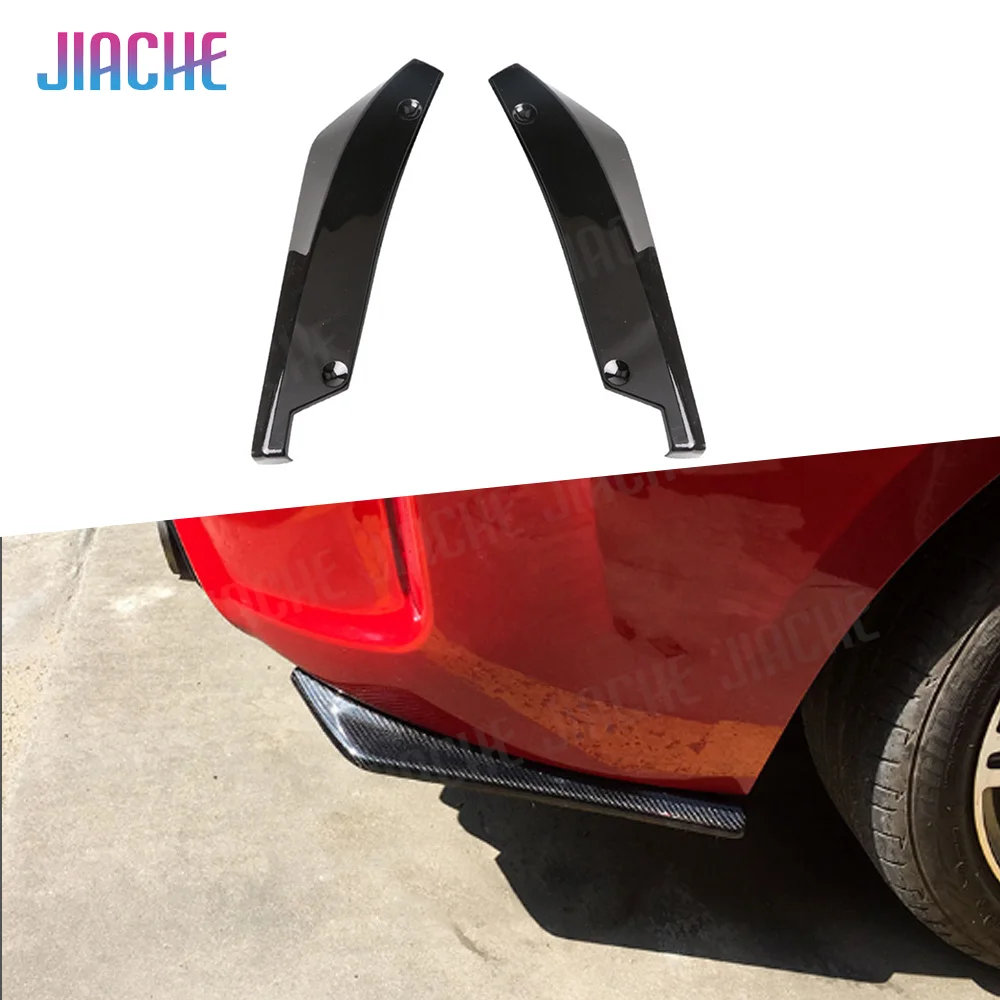 JIACHE For Universal Car Rear Splitters Canards Diffuser Side Bumper Fin Scratch Protector Black Wrap Angle Winglet Mudguards
