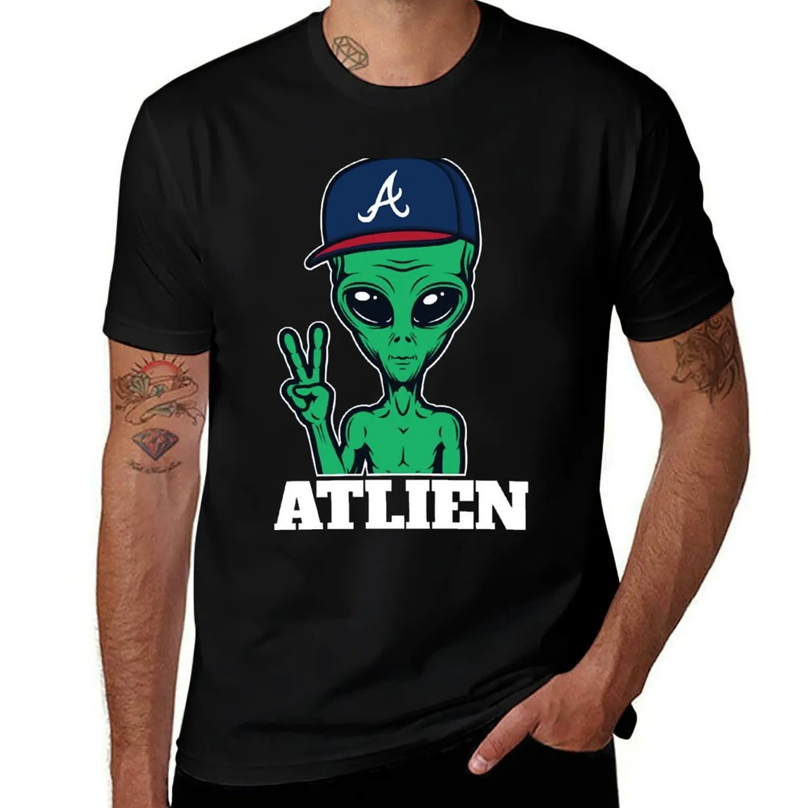 

Atlanta Green Atlien T-Shirt t shirt men 100% cotton luxury brand printed t shirts for man man t shirt summer T-Shirt