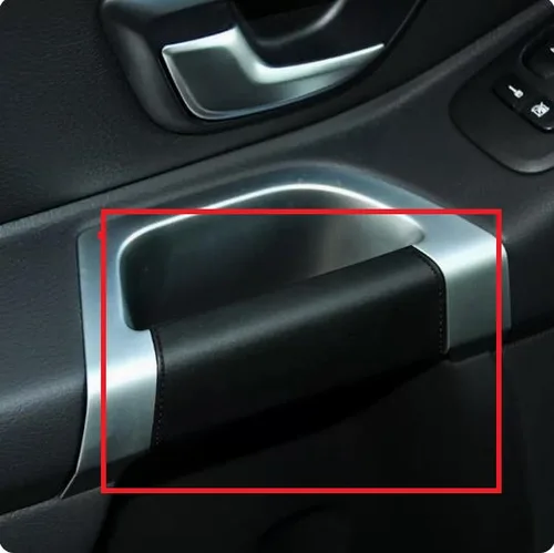 Para manija de puerta Volvo XC90, cubierta de cuero de microfibra, manija interior de puerta, cubierta protectora de cuero para interior de coche