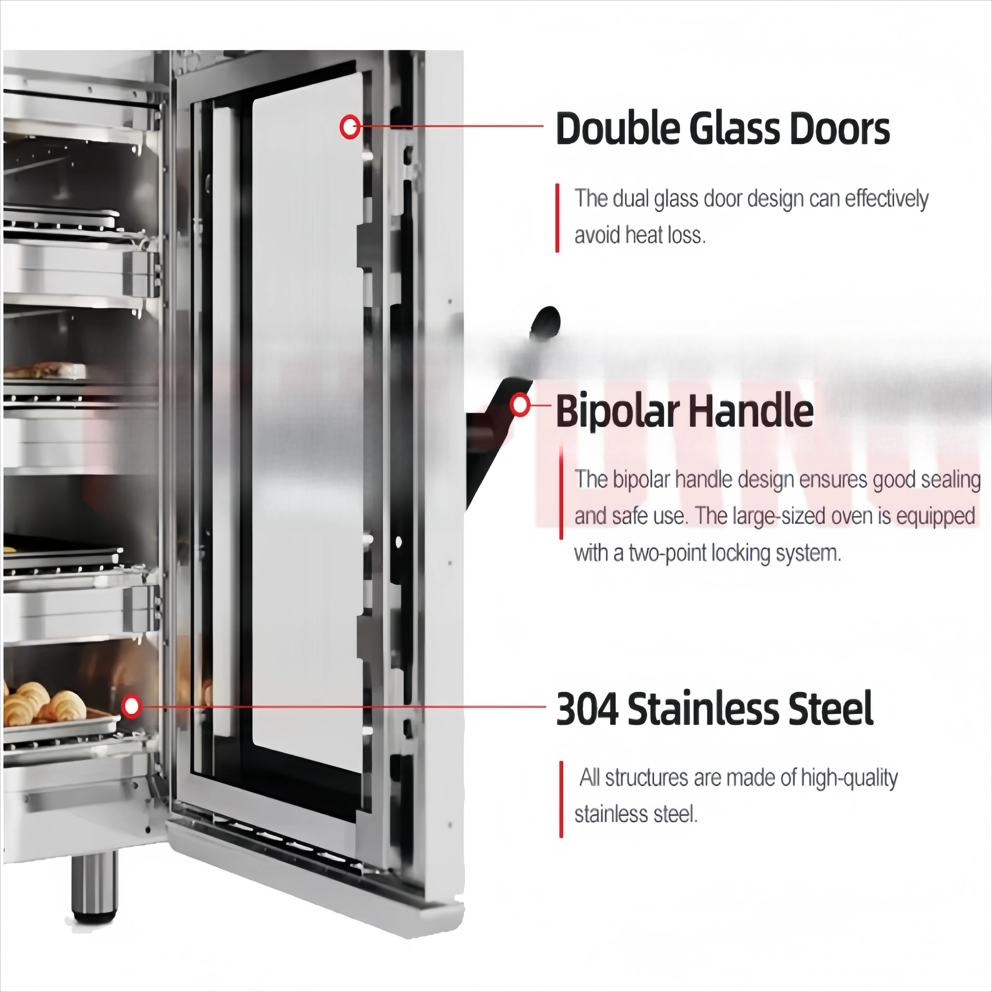 304ステンレス鋼業務用5/10トレイ対流式コンビオーブン、 - Commercial Kitchen Steamer のレビューと価格