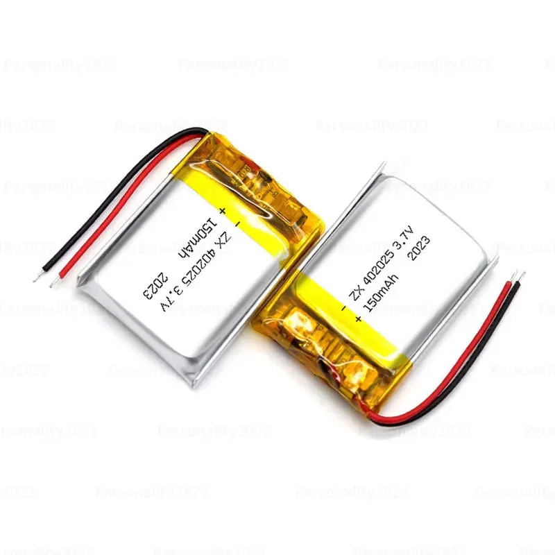 Baterie 3,7 V 402025 Bateria litowo-polimerowa Li Po 150 mAh do zestawu słuchawkowego Walkman Mp3 GPS Bluetooth Inteligentny zegarek Akumulator