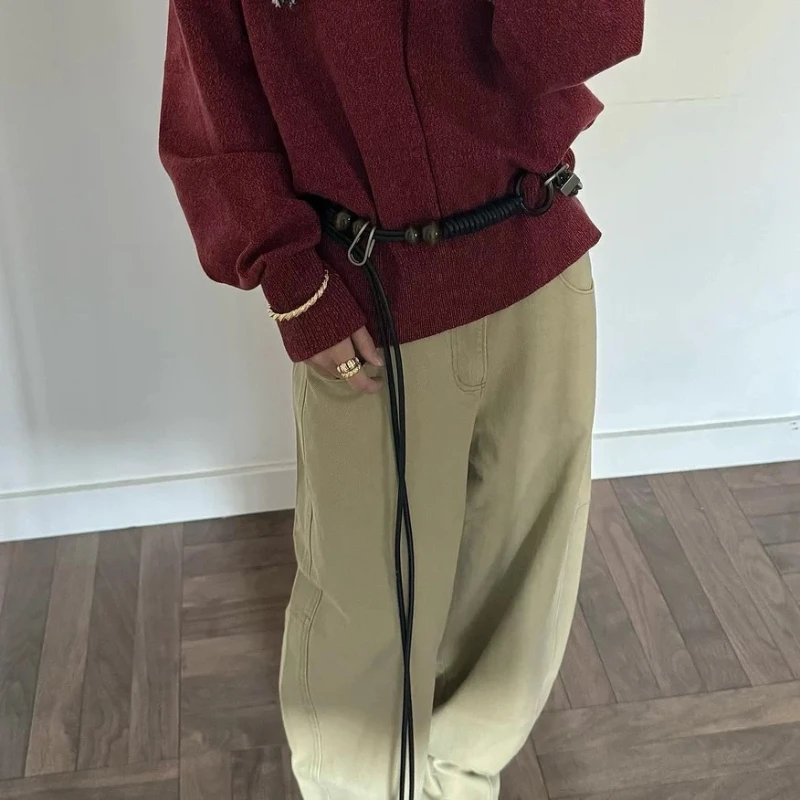 

Women's Slim Multi-layered Beaded Metal Belt Fashionable Hottie Decorative Belt Chain Explosive Pu Trendy Prom Dress Accessories