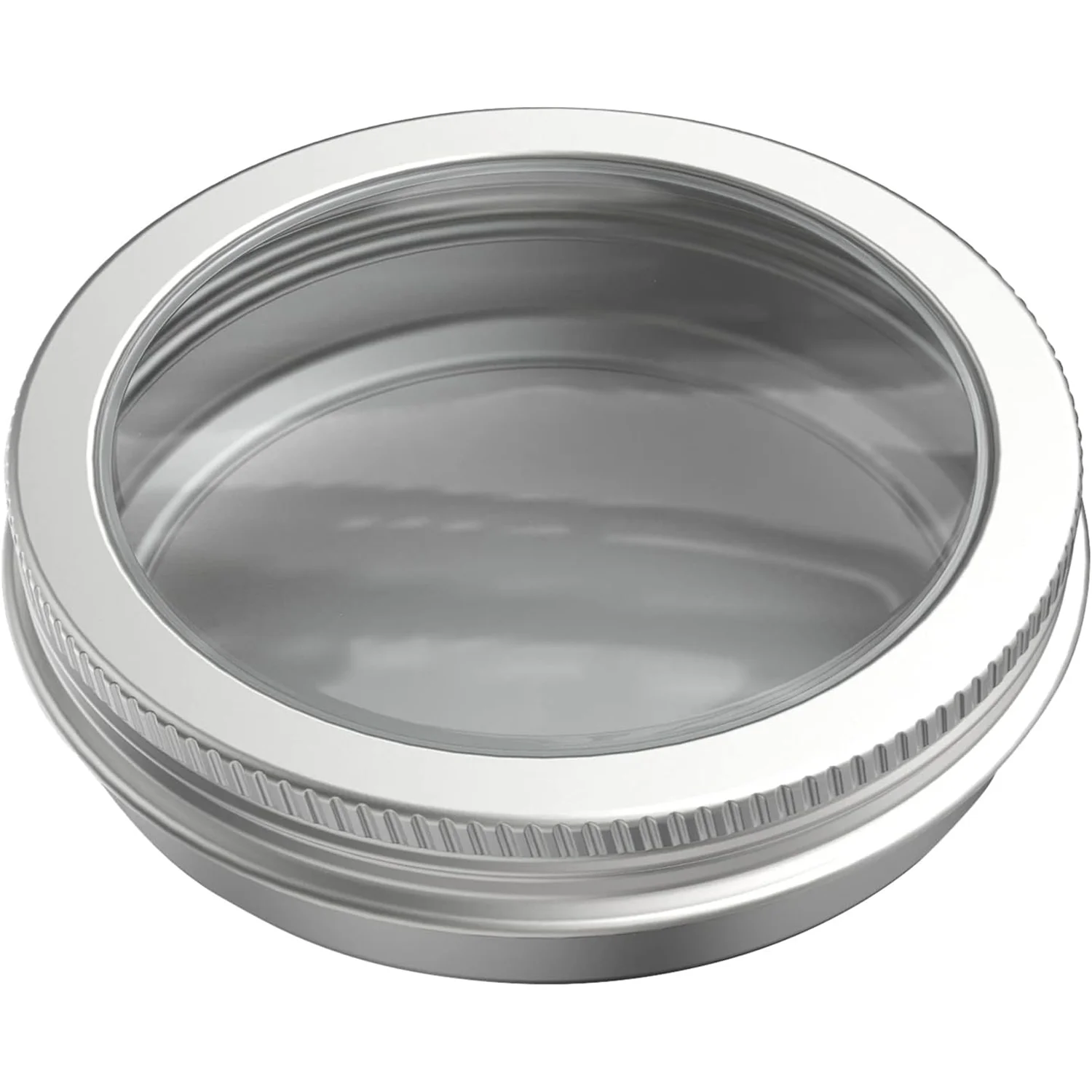 12 Pcs  aluminum Tins Jars Containers with Clear Top Screw Lids for Cosmetic, Salves, Balms, Lip Balm, Spices or Others