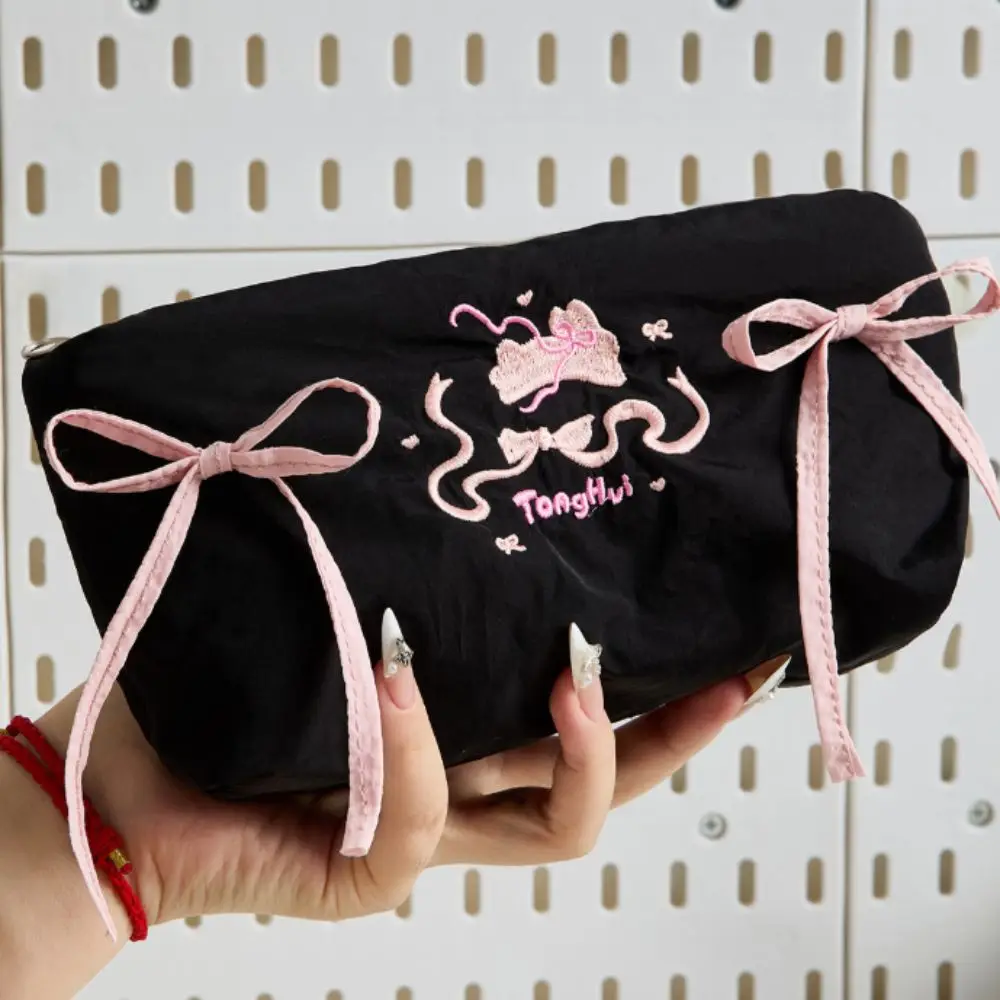 

Милая сумка для ручек с бантом, многофункциональный пенал большой емкости, сумка для канцелярских принадлежностей с героями мультфильмов, школьный офис