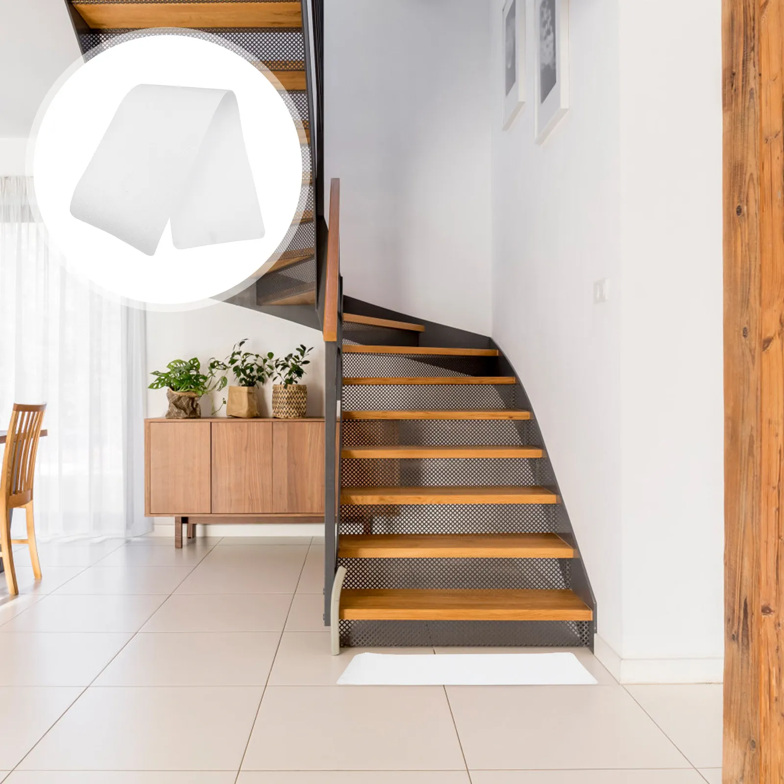 

2Pcs Non-Slip Stair Treads Peva Self-Adhesive Grip Tape for Stairs Ramps Loading Docks Home Safety Floor Treads