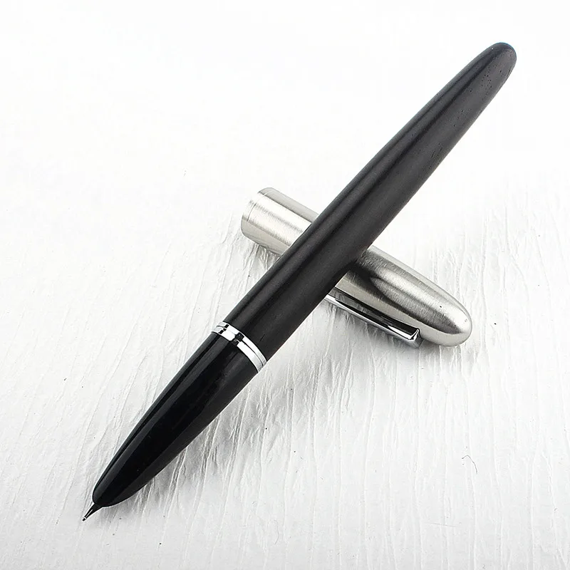 Luxury Retro Pro Fountain Pen Wood Silvery Clip Extra Fine Nib Office Signature School Writing