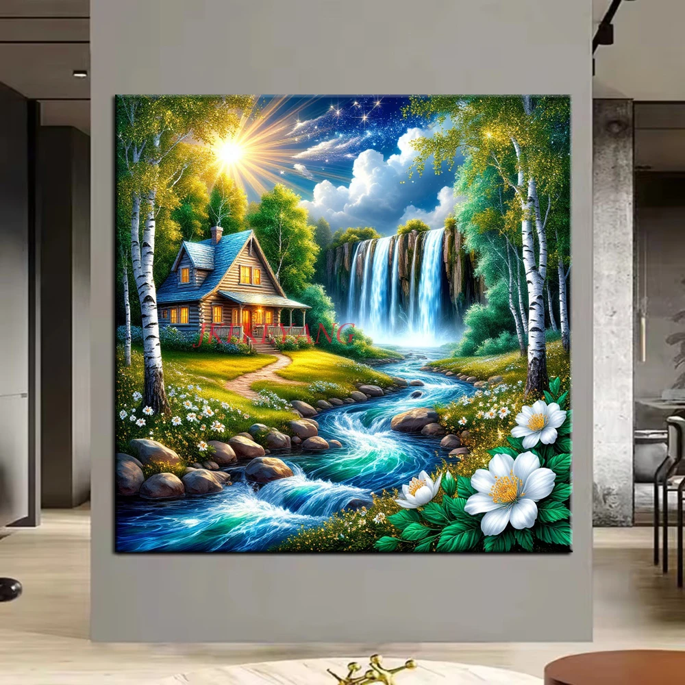 

Beautiful Forest Rivers Picture DIY Diamond Painting Cross Stitch Full Drills Diamond Mosaic New Collection Home Decor
