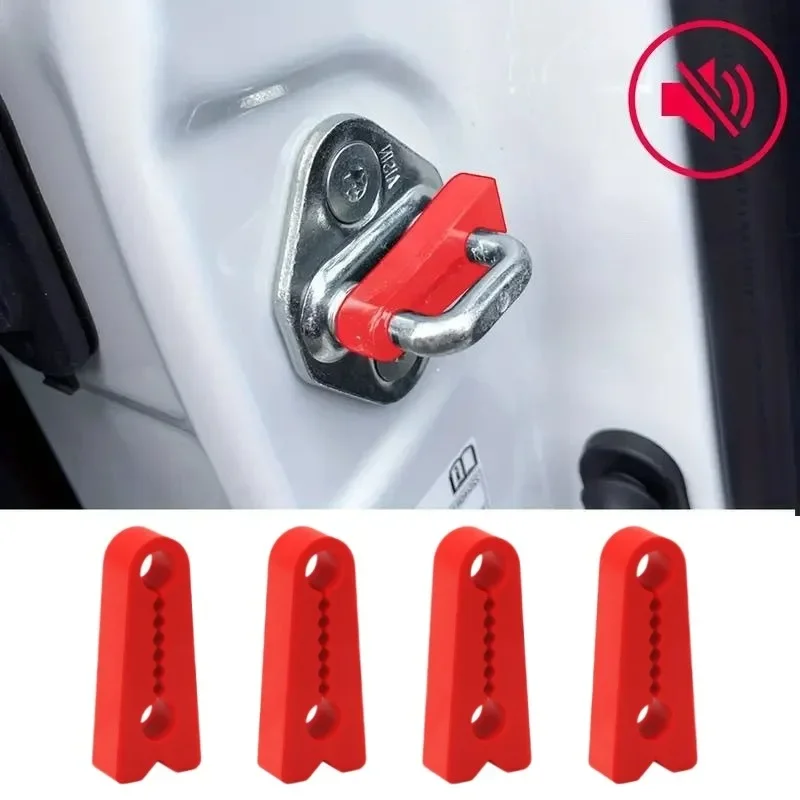 4pcs Car Door Shock Absorber Universal Car Door Bucke Soundproof Deadener Damper Cushion Anti-Vibration Buffer Pad