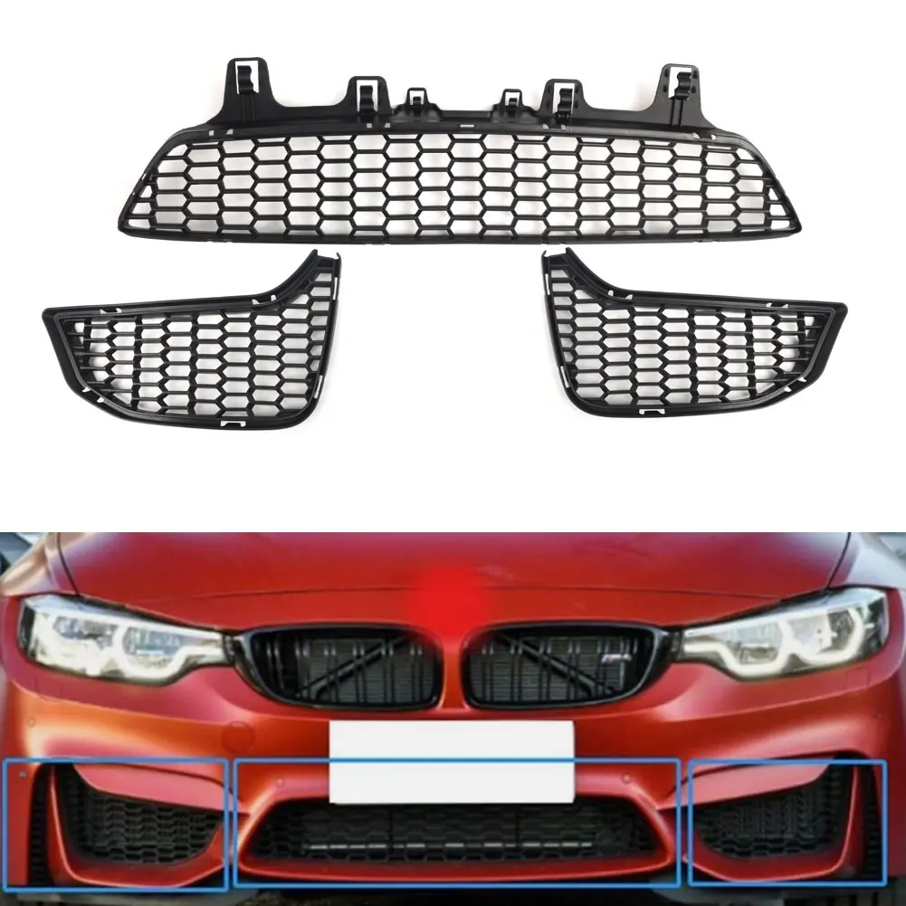 

1pc/3pcs Fit for M3 F80 M4 F82 F83 Front Bumper Fog Light Bezel Grille 51118054294 51118054301 51118054302