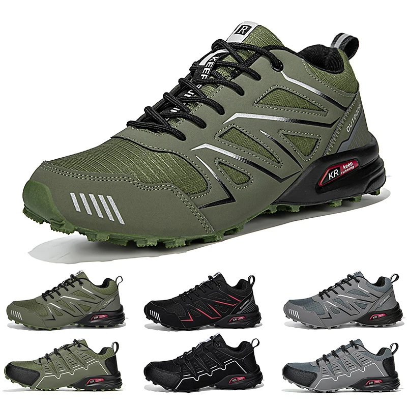 

2025 Men's Waterproof Hiking Shoes Outdoor Hiking Shoes Non-Slip Hunting Tactical Boots Men's Casual Cycling Shoes