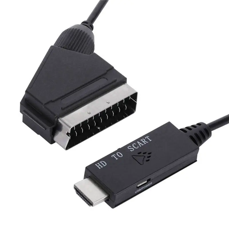 ●HDMI -Compatible to Scart Connection Cable 1M Audio/Video Converter HDMI -Compatible to Scart HD Converter