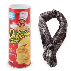 Prank Potato Chips Cans Jump Spring Snake Toy April Fool Potato Chips in Snake Day Simulation Gift Party Prank Bottle Hallo M5J0