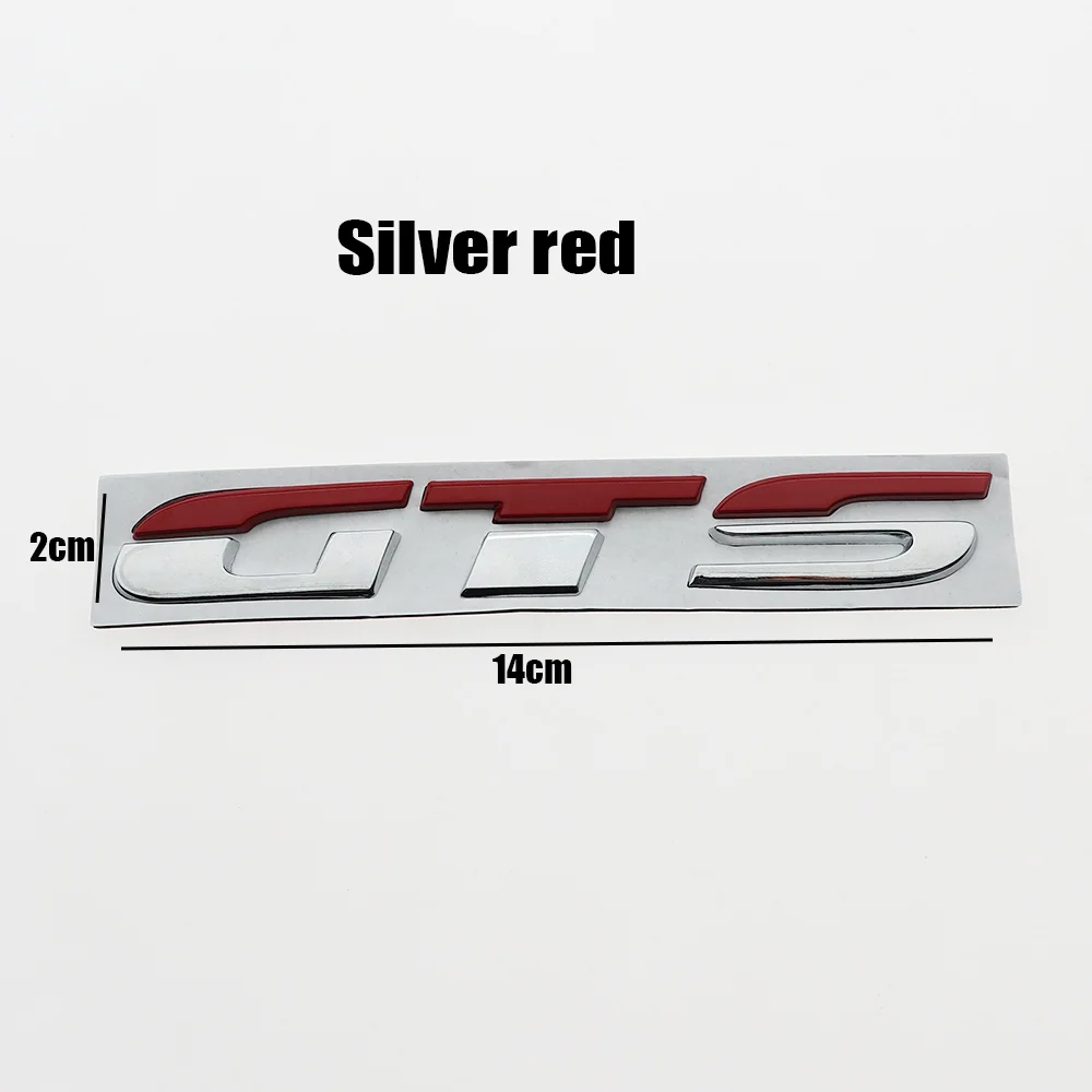 1PC 3D Metal GTS Car Logo Badge Tail Decoration Sticker Rear Trunk Emblem Styling Auto Decal  car sticker emblem