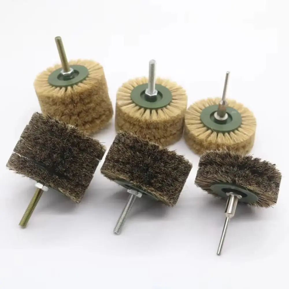 Spazzola a setole Spazzola per pulizia lucidatura elettrica Spazzola circolare per lucidatura Bodhi addensata Diametro impugnatura 6 mm Multistrato