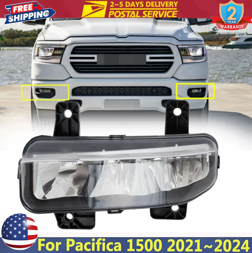 

LED Fog Light Lamp Left Right Side For Chrysler Pacifica Ram 1500 2021~2024 Car Front Bumper Fog Light Foglamp Car Accessories