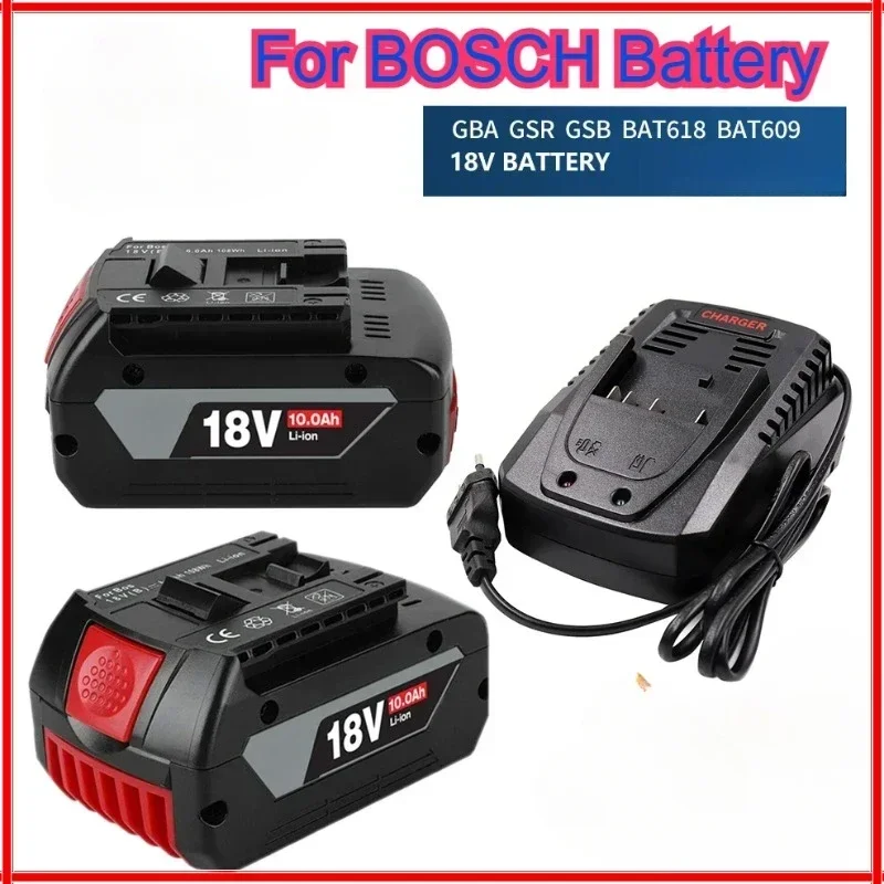 Nová náhradní baterie GSR BAT618 BAT610 pro Bosch Professional 18V 6.0AH Li-ion s LED diodou pro rychlonabíječku Bosch 14.4V-18V - náhled 3