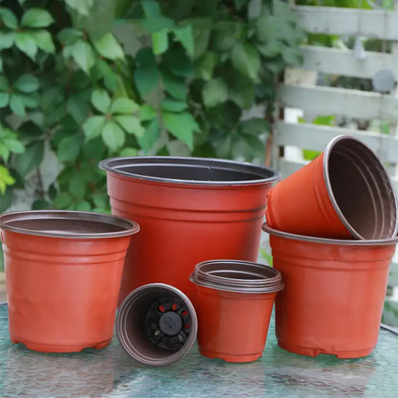 10Pcs Breathable PP Plastic Plant Nursery Pots Seed Starting Pots Flower Plant Container for Home Garden Supplies 화분 Blumentopf