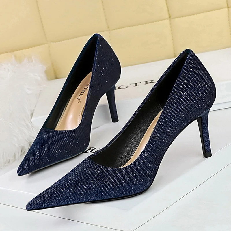 Spring New Fashion Women Heels Design Woman Pumps Stilettos Sexy High Heels 6 Colour Large Size 43 Female Shoes