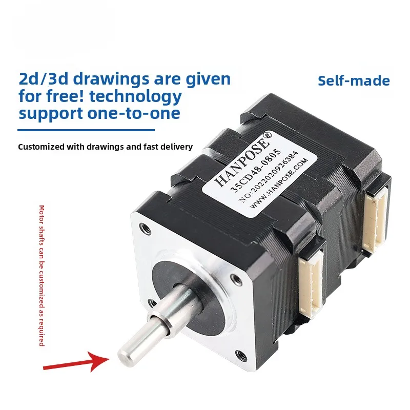 Micro DC Motor 12V Pulse 35 Double-Layer Overlapping Stepper Motor 48 High Shaft Can Simultaneously Forward And Reverse