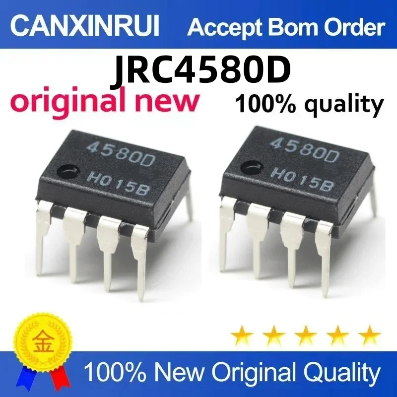 (5-100 pieces) Brand new JRC4580D 4580D DIP-8 dual channel operational amplifier chip in stock